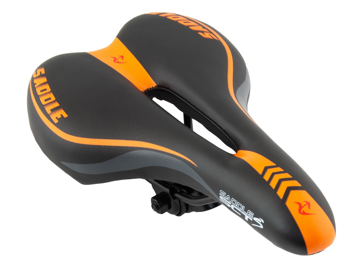 Sedište sa rupom za mtb bicikl Atlanta crno narandžasto