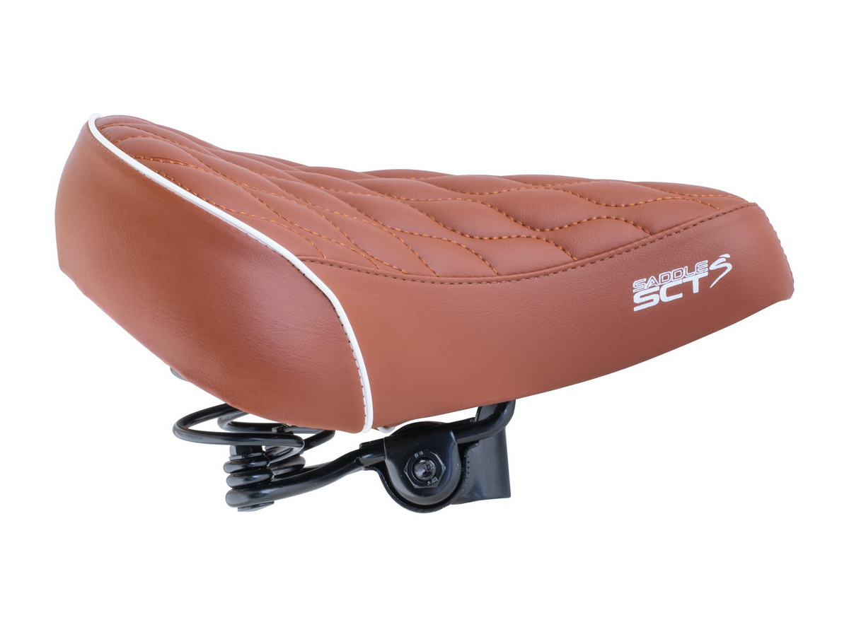 Sedlo comfort step dupla opruga braon