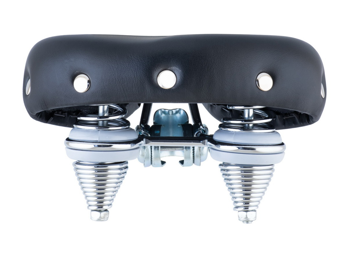 Sedlo crno retro comfort gel sa nitnama dupla opruga