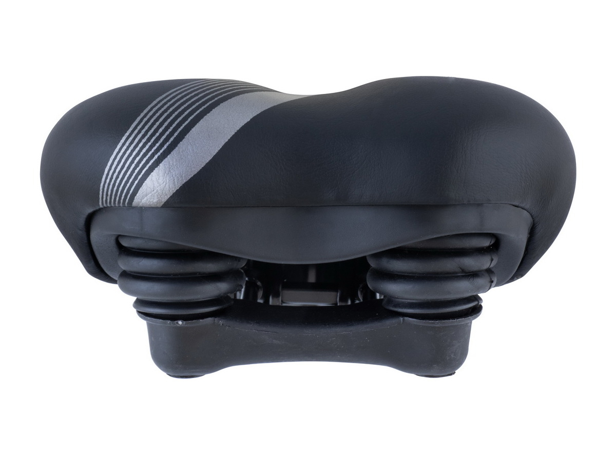 Sedlo soft comfor oprugama crno sa sivim linijama