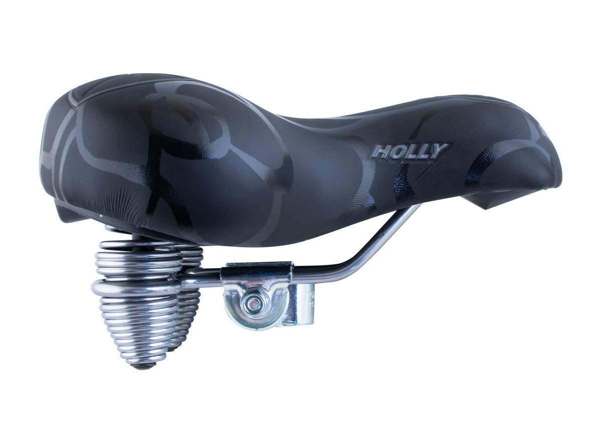 Sedlo holly city komfort sa duplim oprugama crno