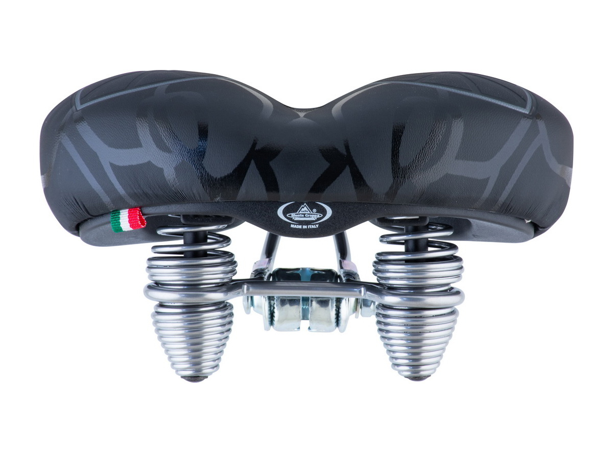 Sedlo holly city komfort sa duplim oprugama crno