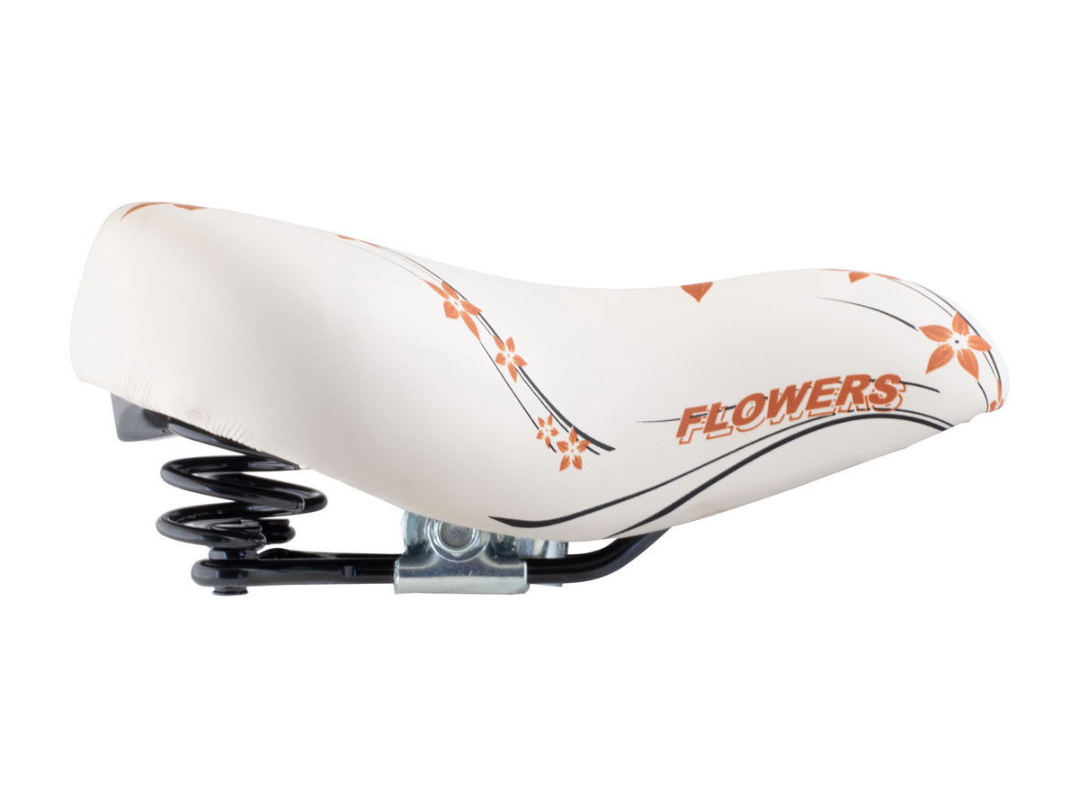 Sedlo happy flowers city komfort sa oprugama krem med boja (art.cr 061)