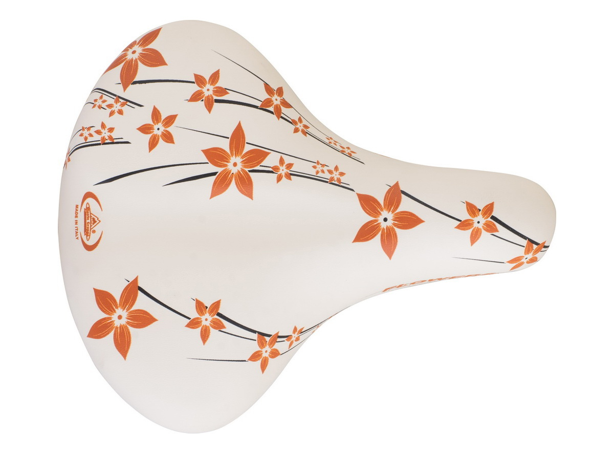 Sedlo happy flowers city komfort sa oprugama krem med boja (art.cr 061)