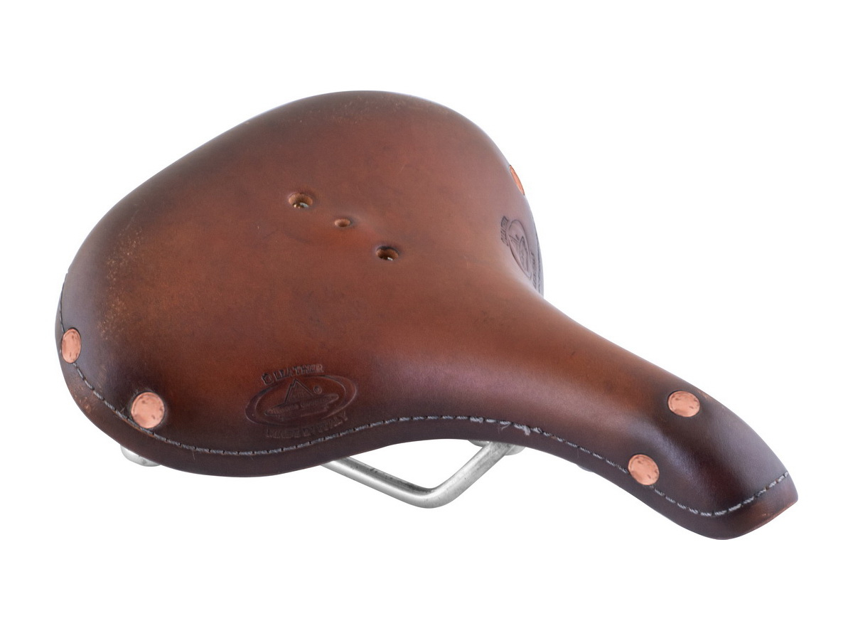 Sedlo mtb old frontier classic kožna sa nitnama crno (art.1960)