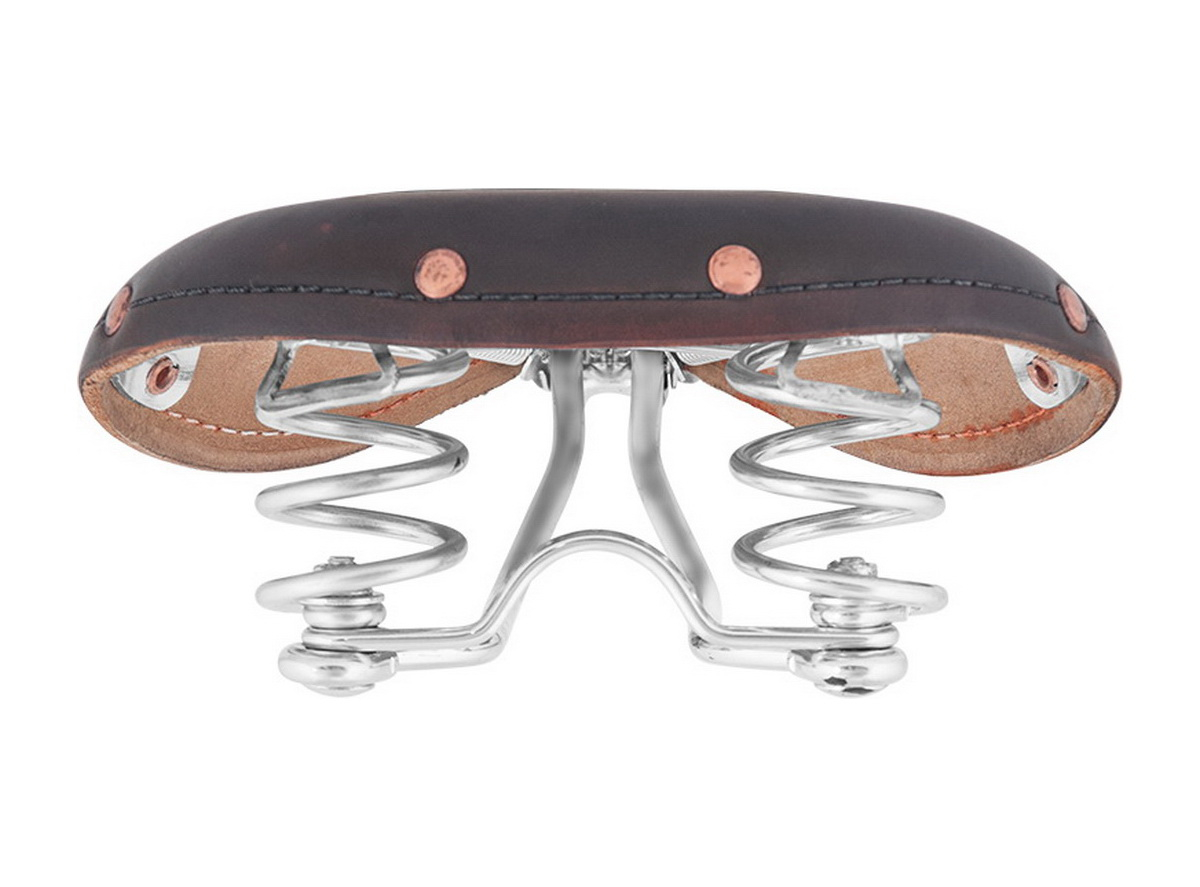 Sedlo mtb old frontier classic kožna sa nitnama crno (art.1960)