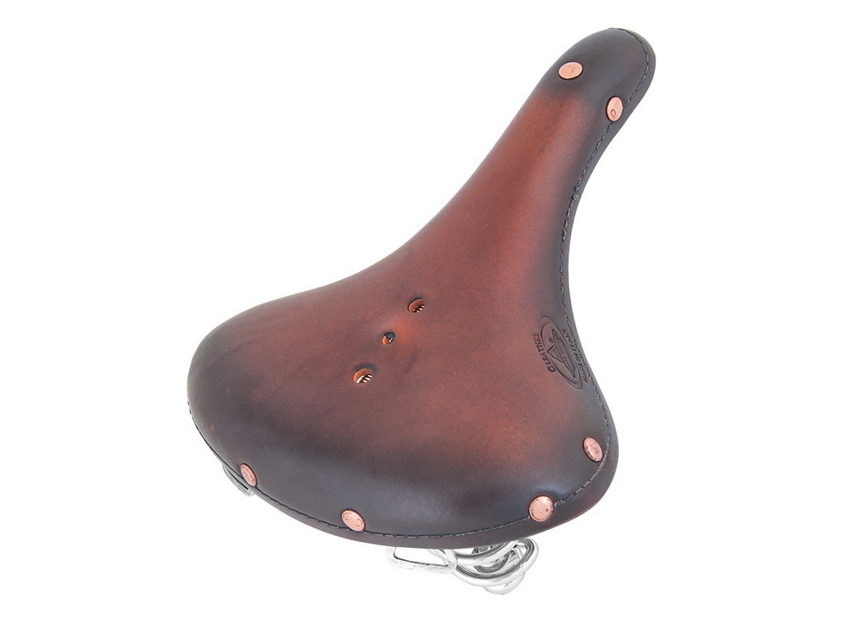 Sedlo mtb old frontier classic kožna sa nitnama crno (art.1960)