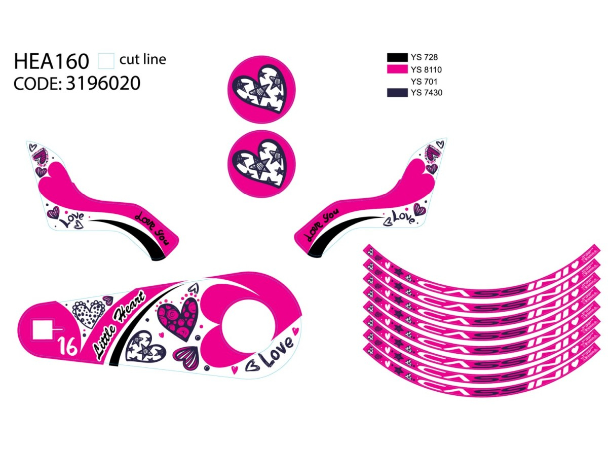 NAL.P.VEN hea160 little heart 16 set nalepnica 2022