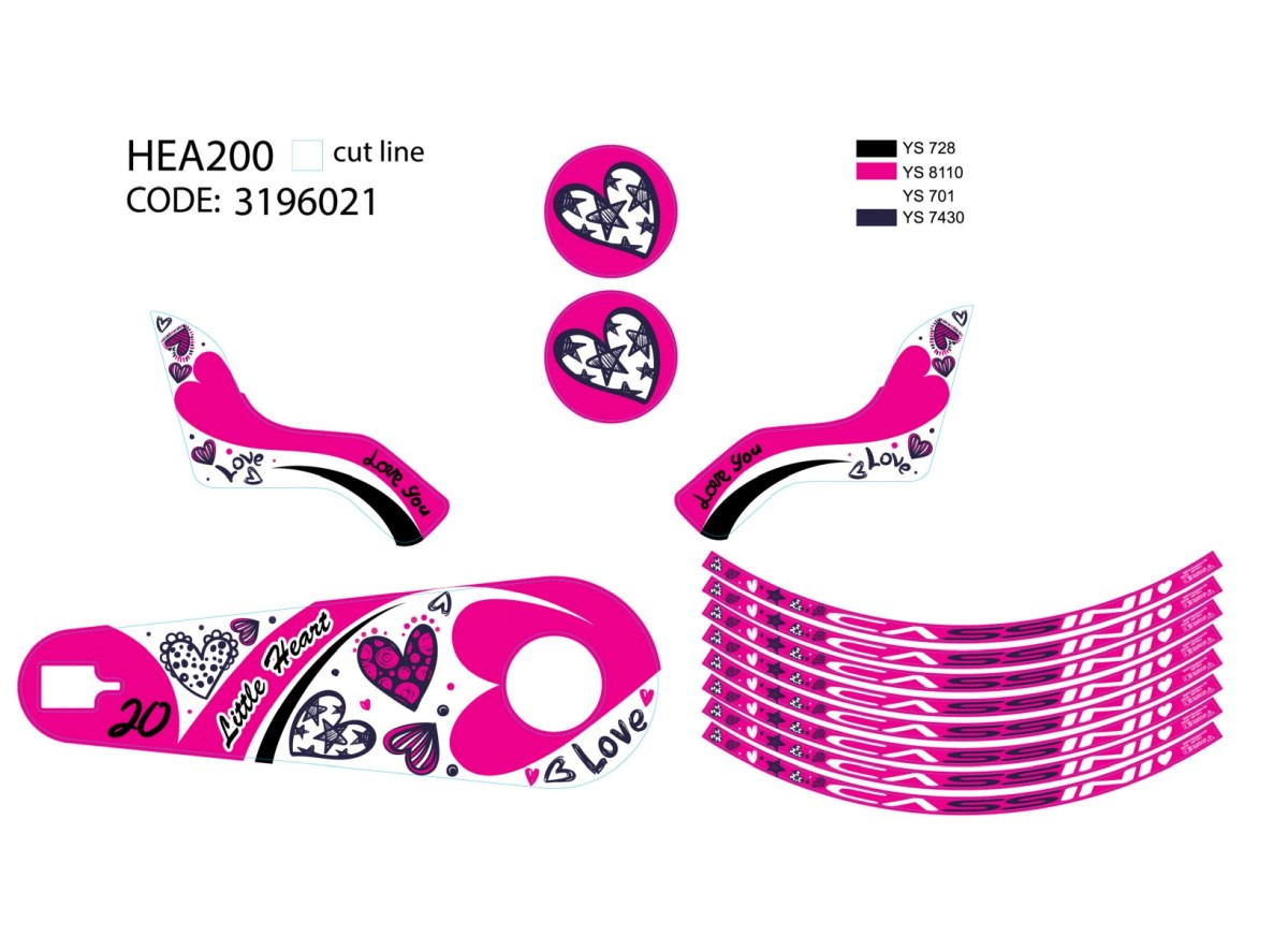 NAL.P.VEN hea200 little heart 20 set nalepnica 2022
