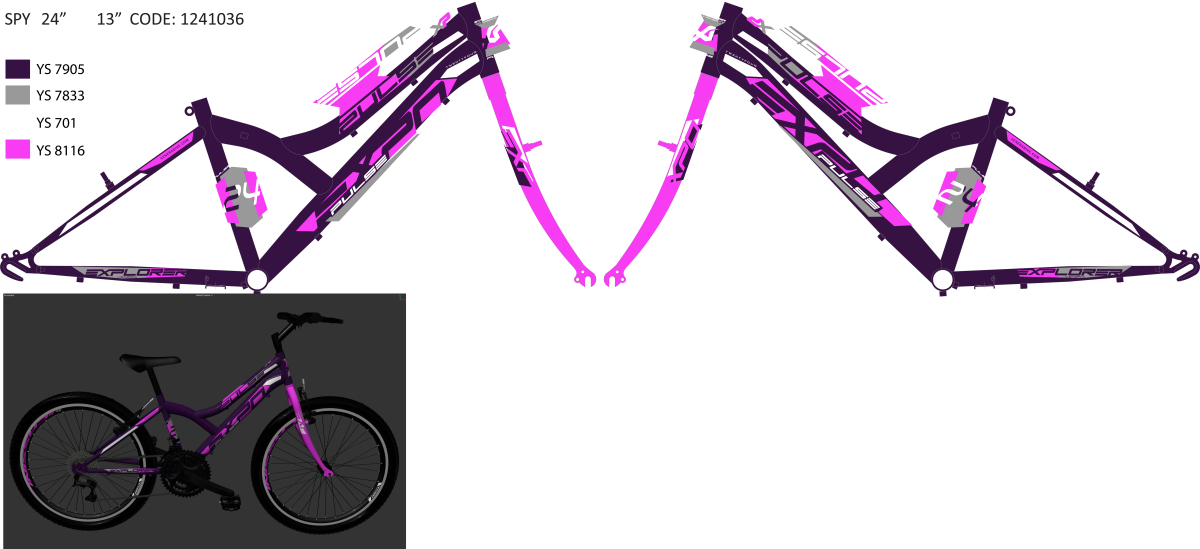 SPY242ZTVVB/24AK9W8/XS13" F.RAM KINA ZA  EXPLORER DAISY