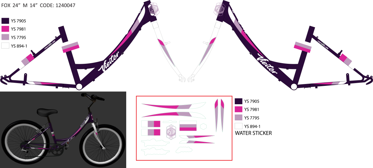 FOX242ZTVVB/24AK9W8/XS14" F.RAM KINA ZA  VISITOR FOX