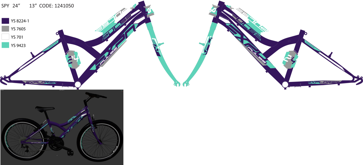 SPY242ZTVVB/24AK3W8/XS13" F.RAM KINA ZA  EXPLORER DAISY