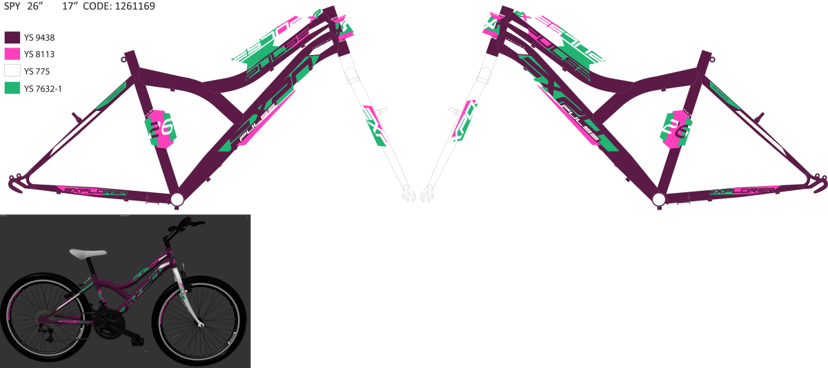 SPY262ZTVVB/24AK7W8/S17" F.RAM KINA ZA  EXPLORER SPY
