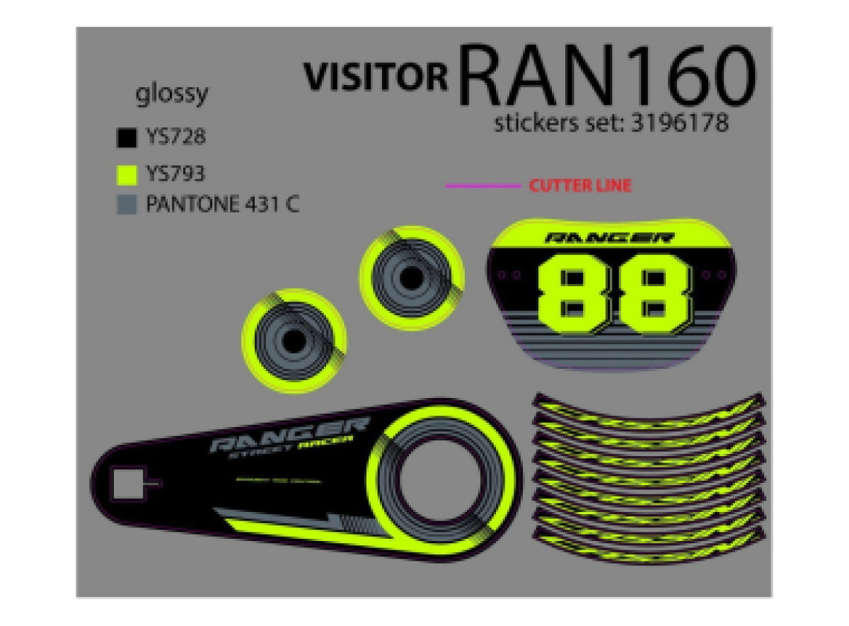 NAL.P.VEN RAN160 STREET RACER 16" SET NALEPNICA 2026 CASSINI STR 3196178