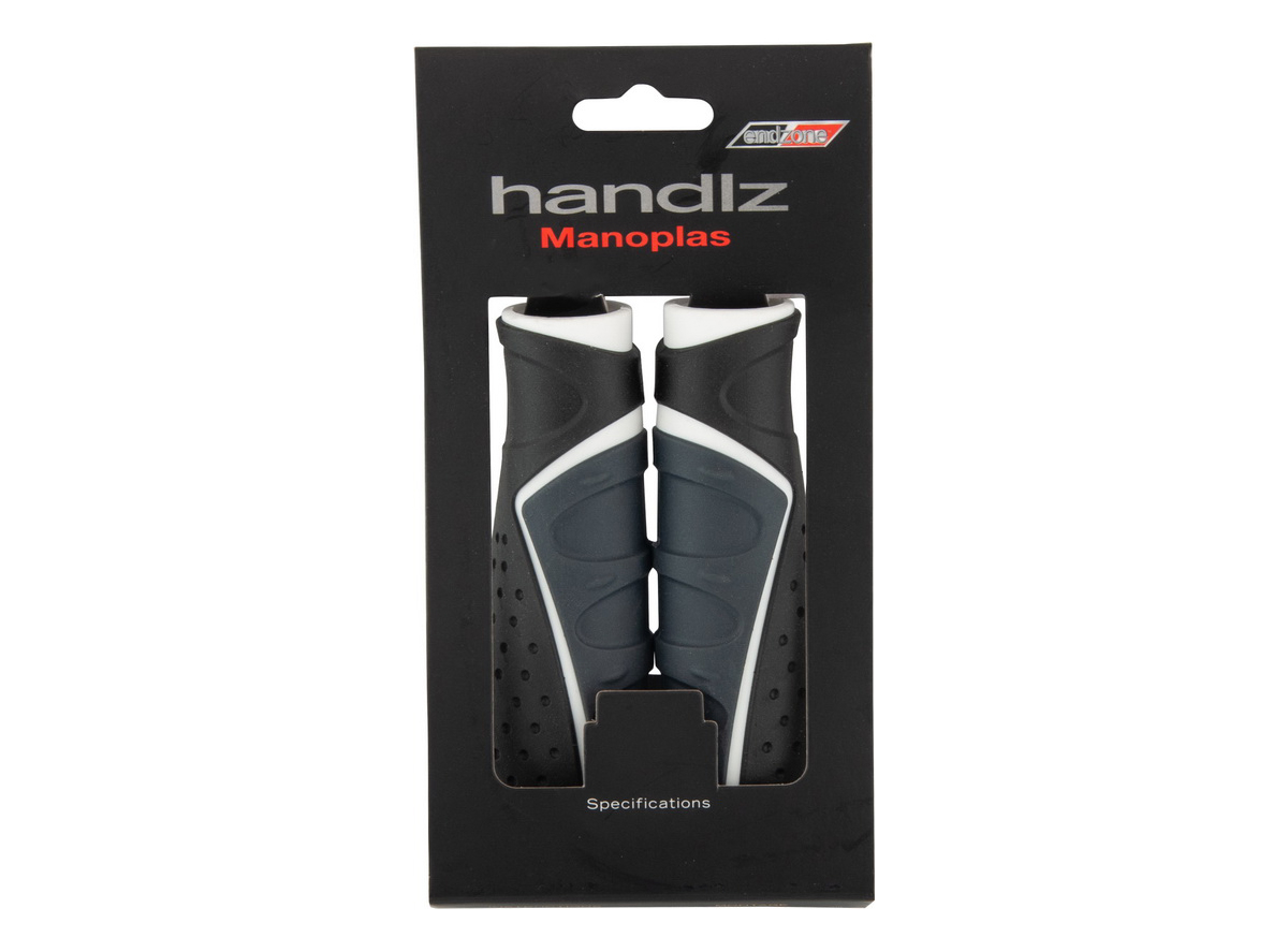 Ručke volana velo crno bele trek l130 mm