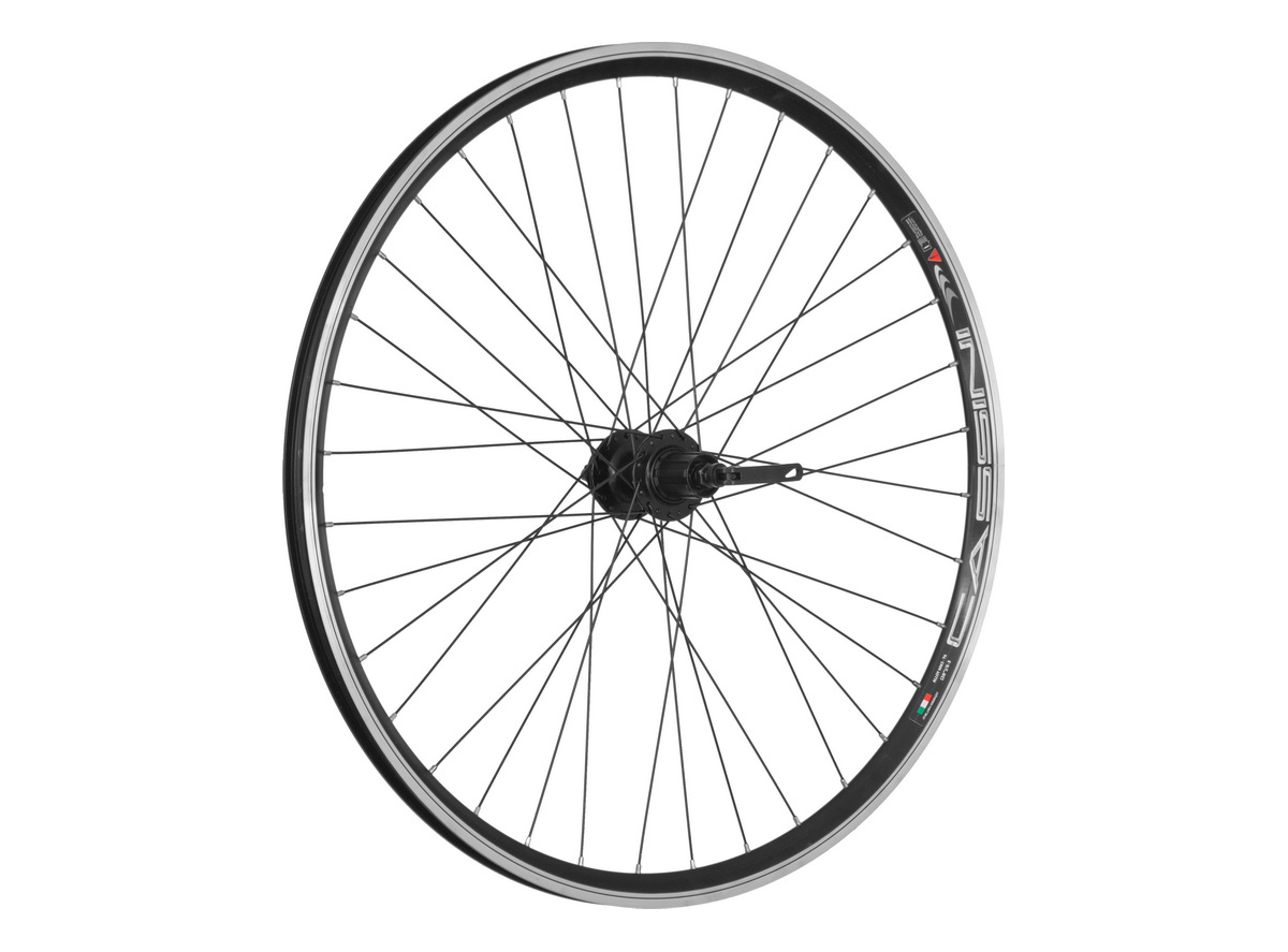 Zadnji tocak.28x1.3/8 dupli zid crni za disk kaseta shunfeng brzo skidajuca