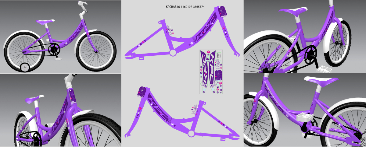 NAL.P.RAM. VEN 162DMTVKK/251R10P1/16"9" 16" SAFETY KPC PURPLE PUPPY 2025 EUR1