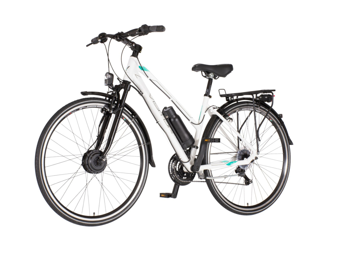 E-bicikl VisitorTouring cross bicikla belo siva