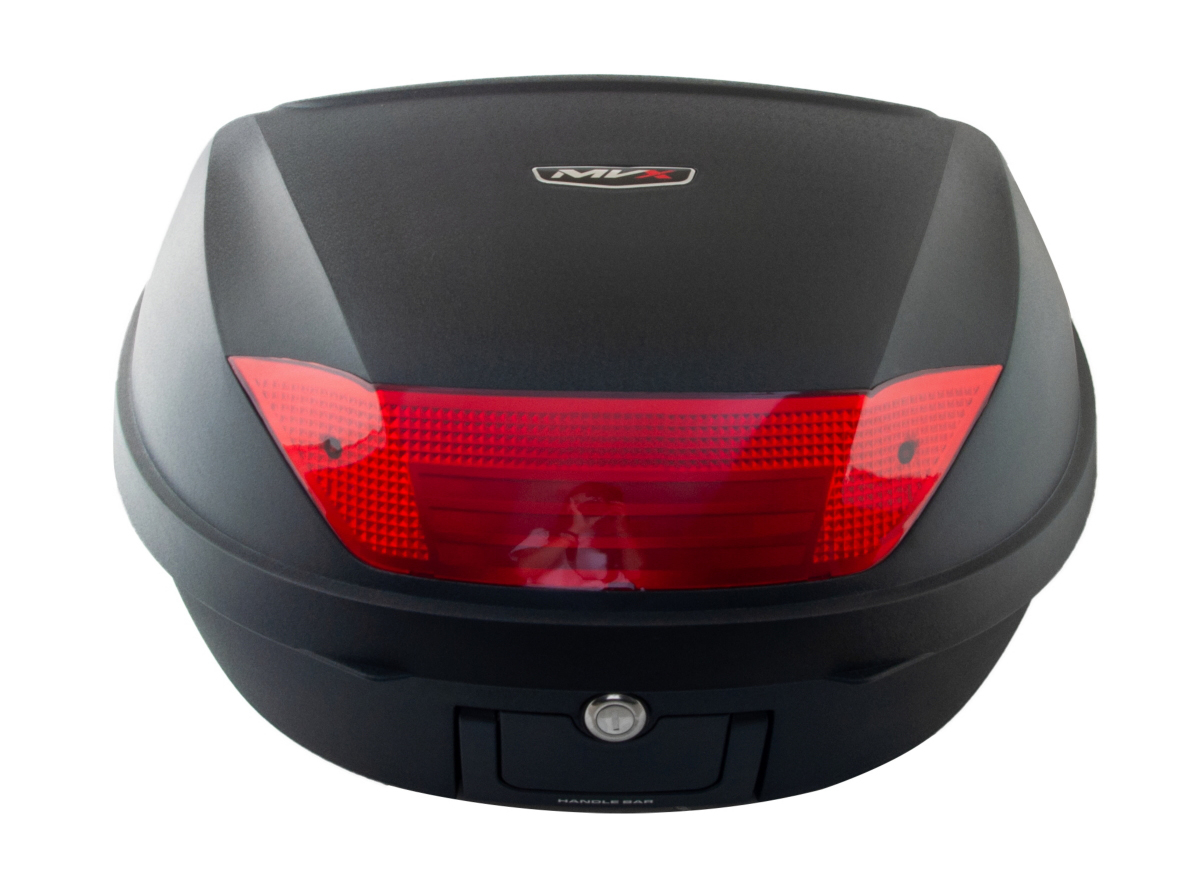 Kofer za motor zadnji crni sa reflektorom i naslonom 38L 59X46.5X33.5CM