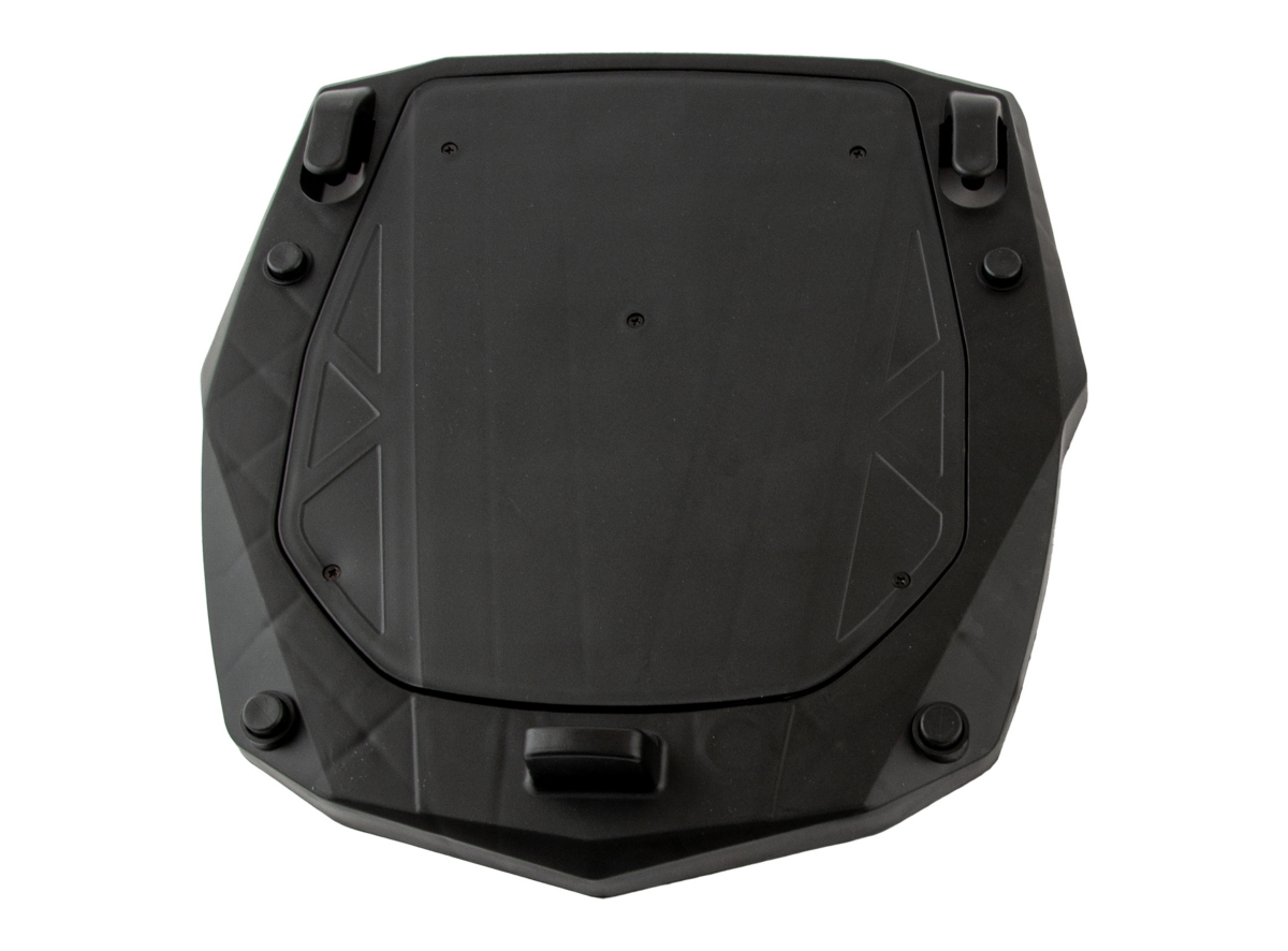 Kofer ALU za motor zadnji crni sa srebrnim poklopcem podesivi 30-40L 47.5X29.5X38.5CM