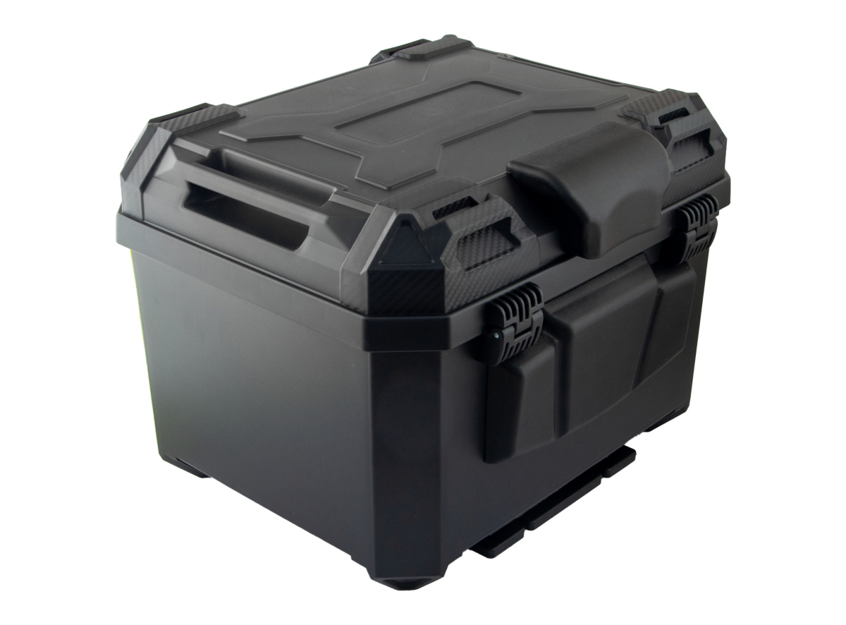 Kofer za motor zadnji crni sa naslonom 45L 42.5X34.5X32.5CM