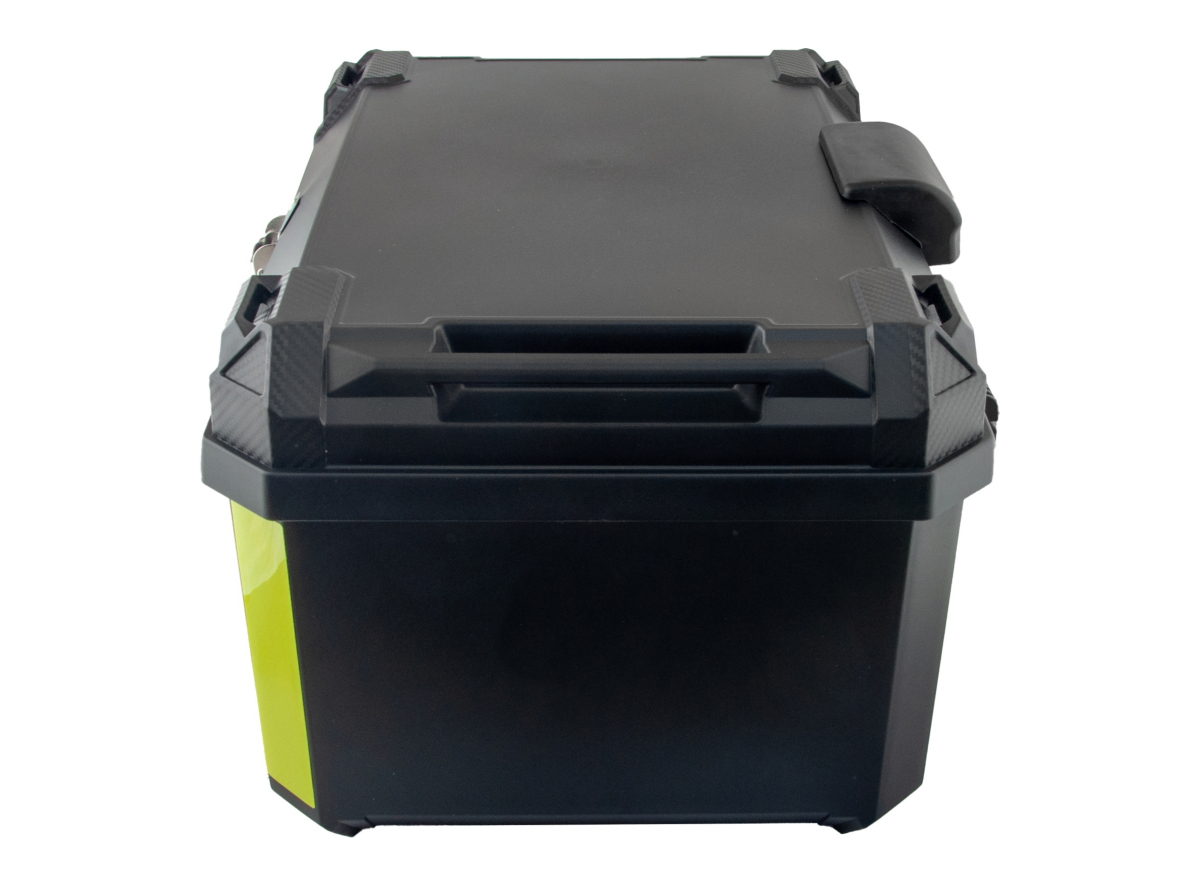 Kofer za motor zadnji crni sa naslonom 65L 56.5X40X31CM