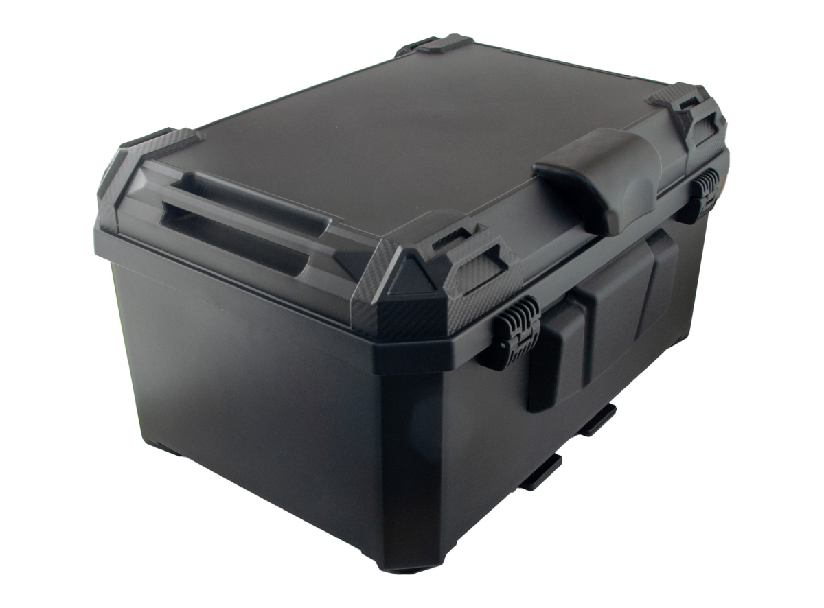 Kofer za motor zadnji crni sa naslonom 65L 56.5X40X31CM