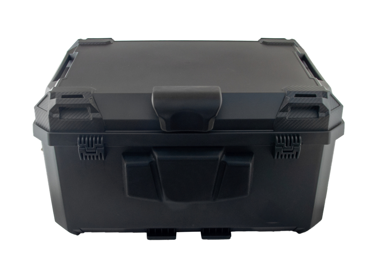 Kofer za motor zadnji crni sa naslonom 65L 56.5X40X31CM