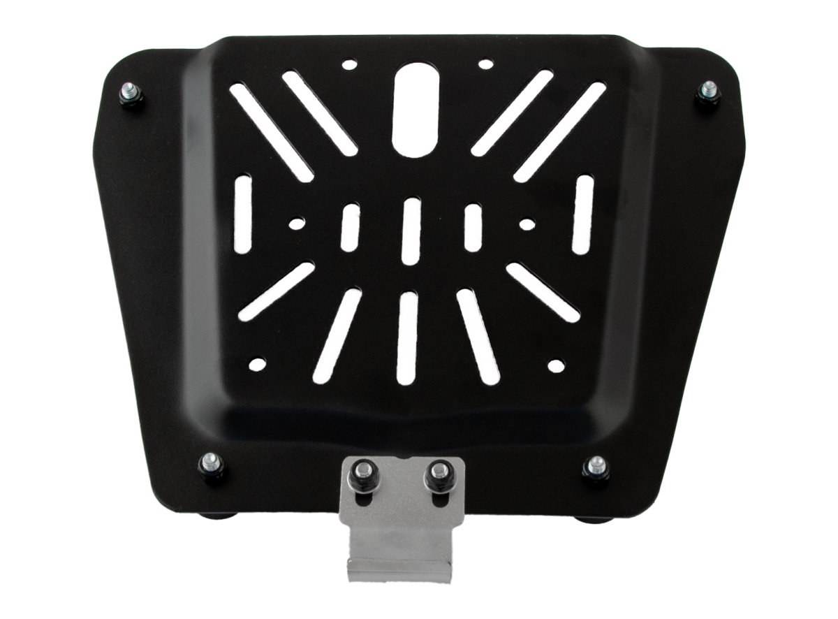 Kofer za motor zadnji crni sa naslonom i duplom bravom 45L 42X36X33CM