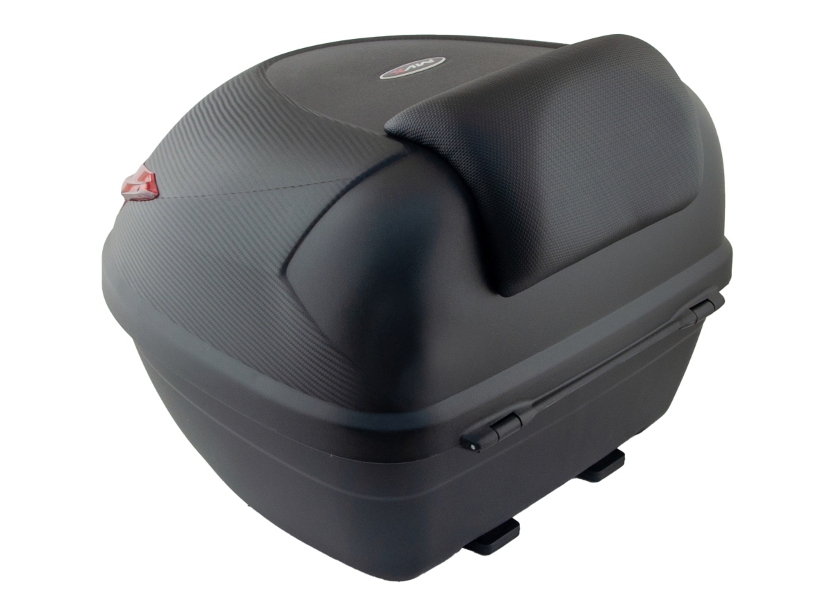 Kofer za motor zadnji crni sa reflektorom i naslonom 34L 42X40X31.5CM