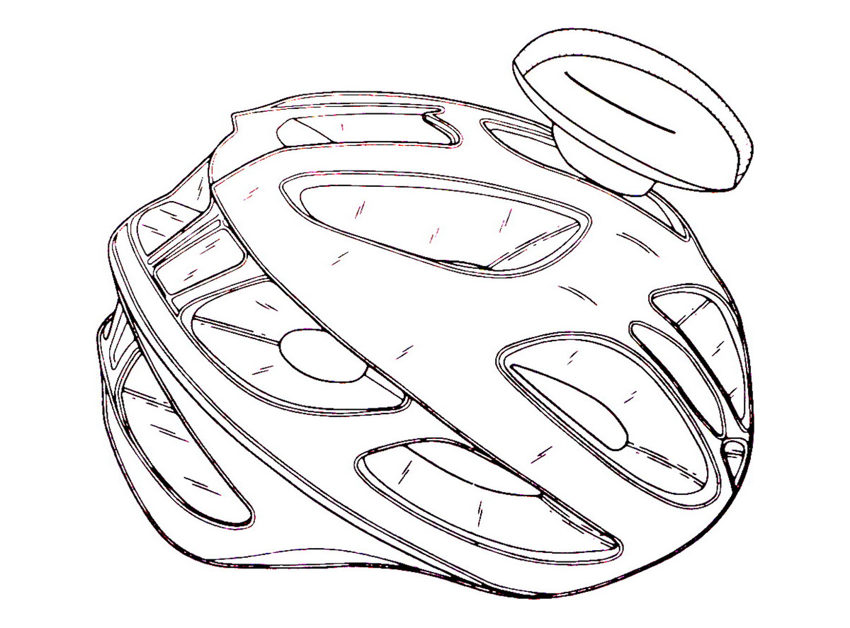 Lampa za kacigu belo crvena