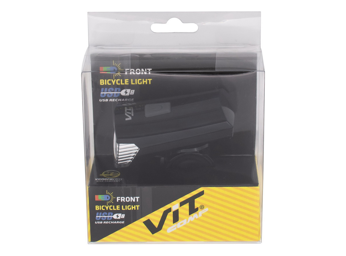 Lampa prednja ling 3w led crna usb