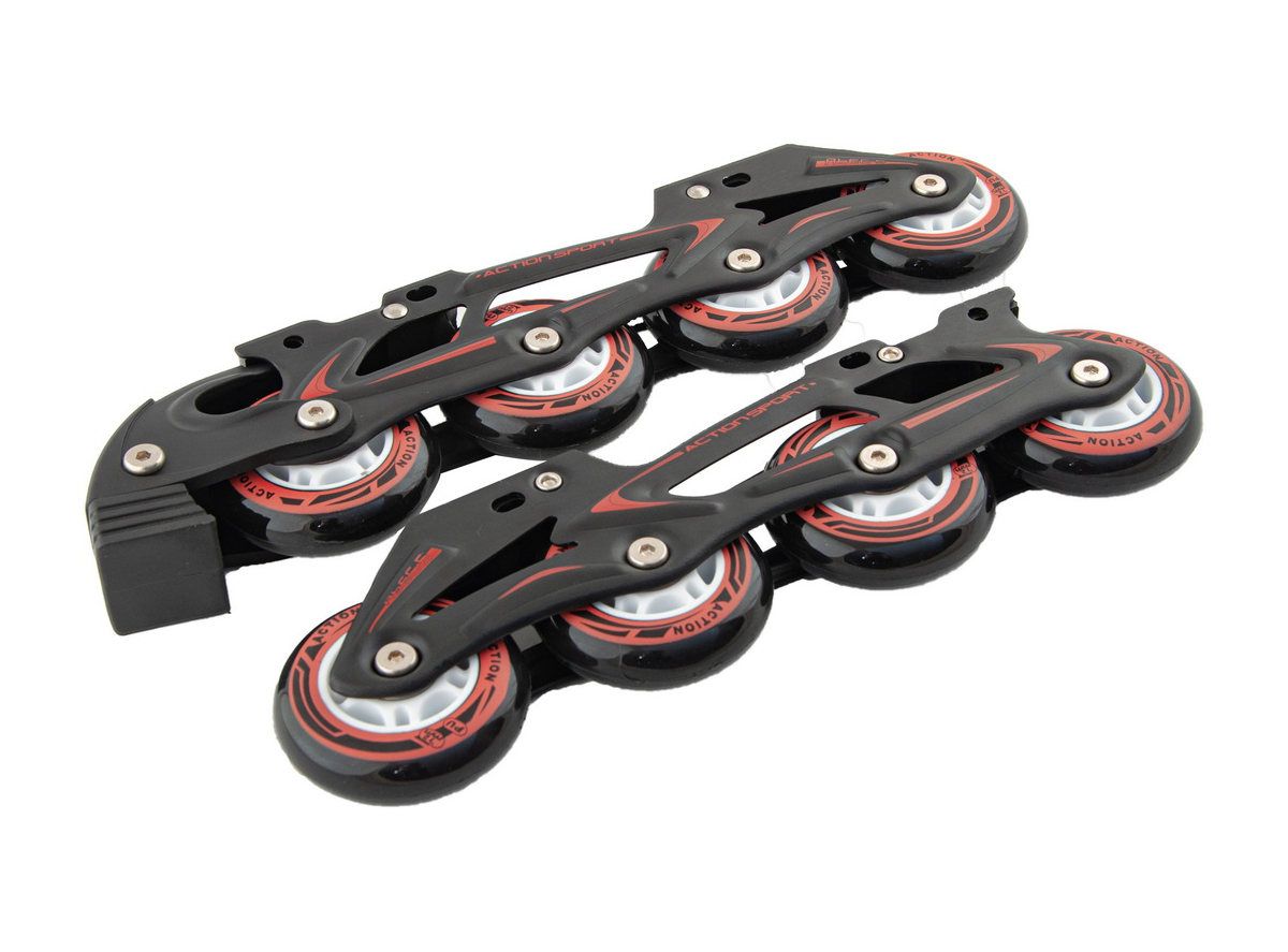 Set 8 točkića za rošule sa ležajevima,osovinama,kočnicom i šinom