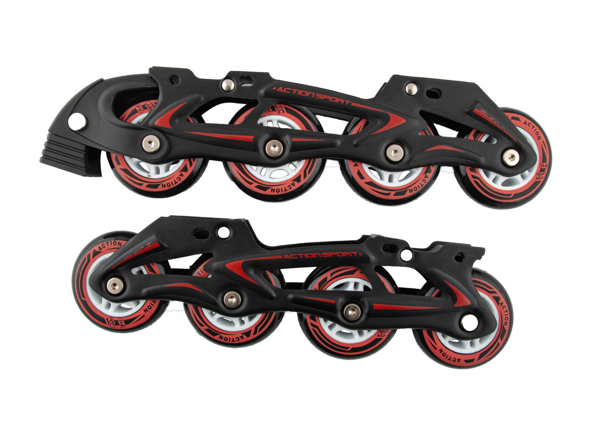 Set 8 točkića za rošule sa ležajevima,osovinama,kočnicom i šinom