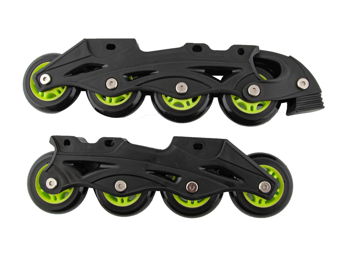 Set 8 točkića za rošule sa ležajevima,osovinama,kočnicom i šinom