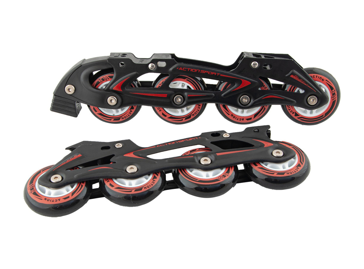 Set 8 točkića za rošule sa ležajevima,osovinama,kočnicom i šinom