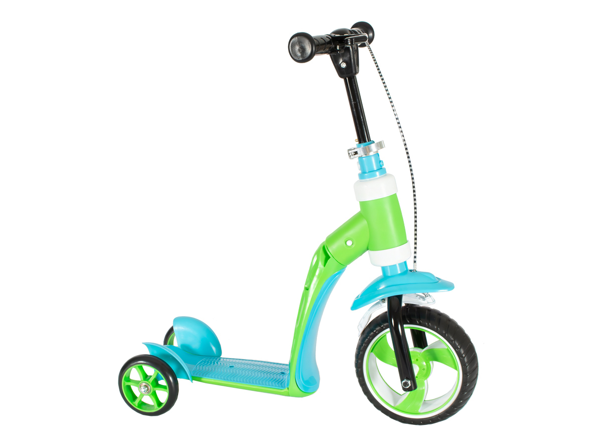 Trotinet-guralica 2 u 1 zeleno plavi