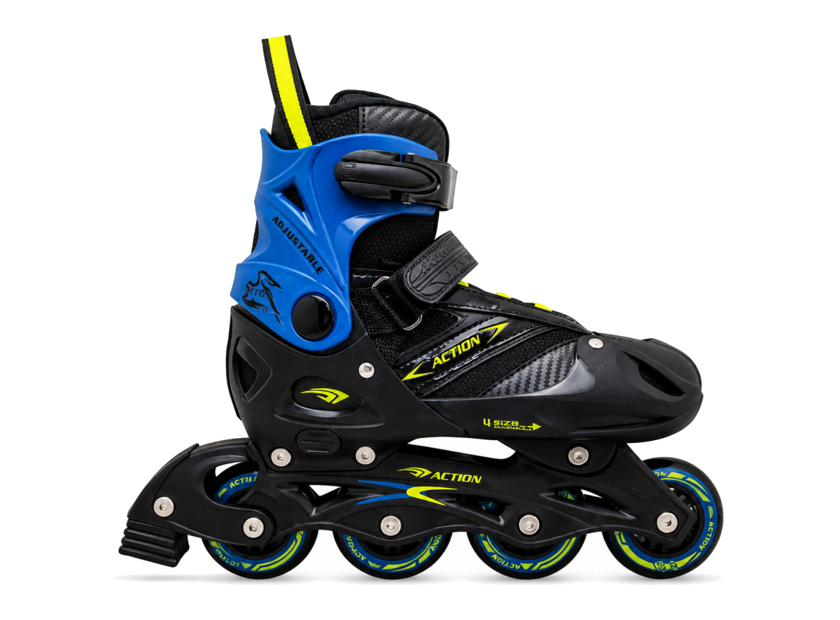 ROLER M (37-40) CRNO PLAVI PVC ABEC-5 PU TOČKIĆI