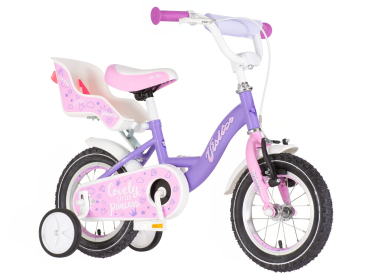 Bicikl Visitor Lovely little princess 12" ljubičasti