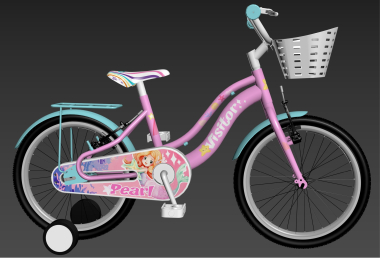 BICIKL KIDS VISITOR PEARL 12" 8" V-BRAKE  KONTRA 95-115CM (12") ROZE