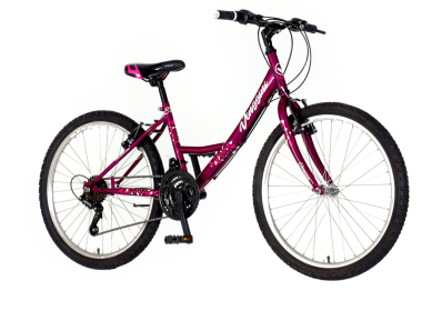BICIKL JUNIOR 24 VENSSINI PARMA 24" 13" V-BRAKE 18 BRZINA 132-155CM (XS) LJUBIČASTI PERLA UV SJAJ