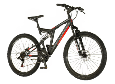Bicikl Explorer Thunder full suspension 26" crno crveni dupli disk