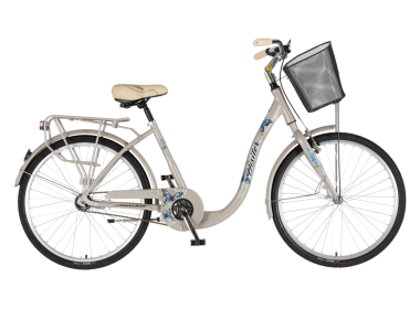 BICIKL FASHION VISITOR BUTTERFLY 26" ALU 17" V-BRAKE KONTRA QUANDA 155-178CM (S/M) SIVI PERLA