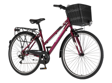 BICIKL TOUR EXPLORER AXYS LADY 28" ALU 18" V-BRAKE  6 BRZINA 155-178CM (S/M) BORDO PERLA UV SJAJ