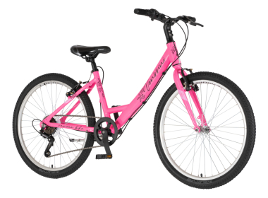 BICIKL JUNIOR 24 VENSSINI PARMA ALU 24" ALU 14" V-BRAKE  6 BRZINA 132-155CM (XS) ROZE