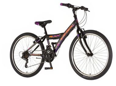 Bicikl Venssini Parma 24" crno roze