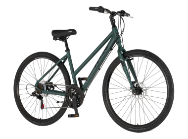 BICIKL CITY VISITOR RIDGE 28" ALU 17" DISK DUPLI 18 BRZINA 167-192CM(L/XL) ZELENI MAT