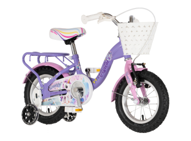 BICIKL KIDS VISITOR UNICORN 12" 8" V-BRAKE KONTRA 95-115CM (12") LJUBIČASTI