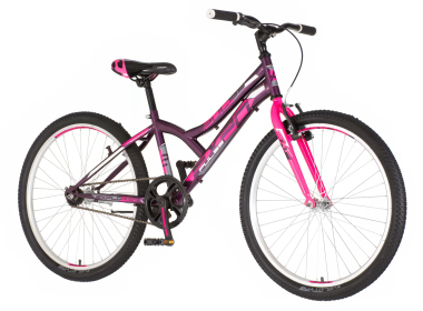BICIKL JUNIOR 24 EXPLORER SPY 24" 13" V-BRAKE KONTRA 132-155CM (XS) LJUBIČASTI