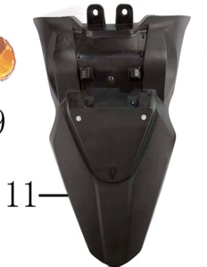 Blatobran zadnji za motor 2023-49-00001 Torino JOG-B